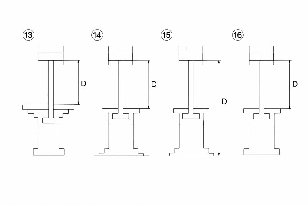 실린더 고정, 로드선단 가이드의 경우
